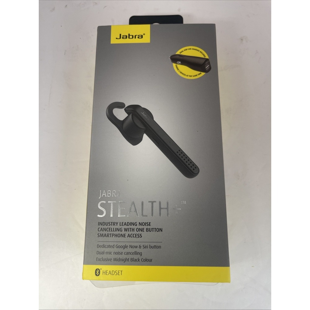 Jabra 100-99800002-02 Stealth Plus Bluetooth Headset - Black Not Tested, AS IS